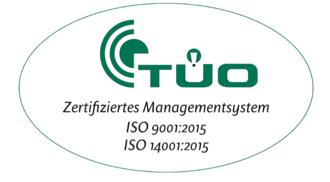 Zertifiziertes Managementsystem nach ISO 9001:2015 und ISO 14001:2015